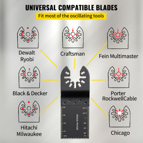 AMZWEI 100PCS Oscillating Tool Blades, Professional Universal Titanium Multitool Blades For Wood - View #7