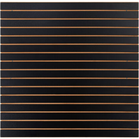 Mophorn Slatwall Panels, 4 ft x 2 ft Black Garage Wall Panels 24"H x 48"L (Set of 2 Panels), Heavy Duty for Organizing Retail, Garage, and Craft Spaces