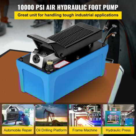 Mophorn Air Hydraulic Pump Power Pack Unit, 10,000 PSI, 103 In³ Capacity, Heavy-Duty All-Metal Construction, Air Hydraulic Foot Pump for Industrial Applications