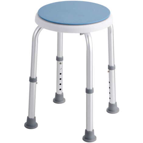Mophorn Shower Chair, 360° Rotating Seat, Adjustable Height Bath Stool for Shower or Tub, Non-Slip Bench for Elderly, Disabled, Handicap, 136.1 kg Capacity