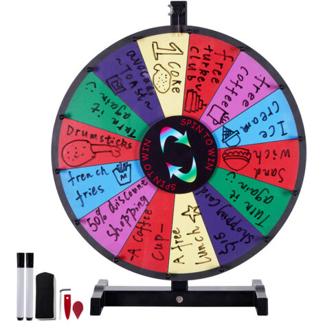 Mophorn 18 inch Spinning Prize Wheel, 14 Slots Tabletop Spinner, Heavy ...