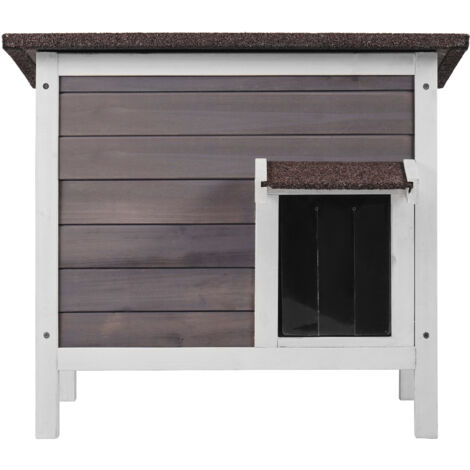 Mophorn Outdoor Cat House Weatherproof, Feral Cat Shelter for Multiple Cats, Outdoor Wooden Cat Rabbit House with All-Round Foam Insulated, Open Roof, PVC Door Flaps, 24"L x 20"W x 21"H