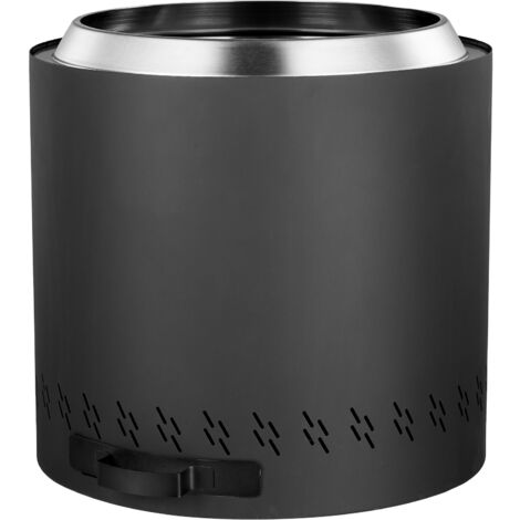 Mophorn Smokeless Fire Pit Stove Bonfire, H: 15.4 in x Dia: 15.7 in ,Wood Burning Fireplaces with Removable Ash Pan, SUS430 Stainless Steel Inner Portable Outdoor Firepit,for Outdoor Patio Camping