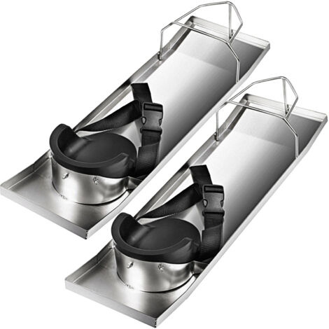 Mophorn Concrete Knee Boards Stainless Steel 28'' x 8'' Sliders for Cement and Concrete Finishing, Includes Knee Pads & Board Straps