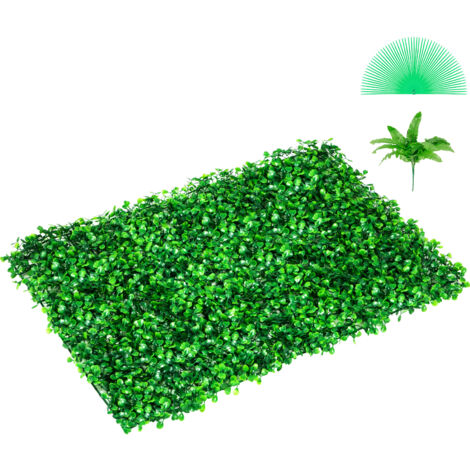 Mophorn Artificial Boxwood Panel Set, 4 PCS UV-Protected Hedge Wall Panels, 24x16", Green Grass Backdrop for Indoor/Outdoor Decor and Privacy Fence