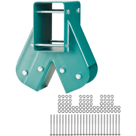 Mophorn A-Frame Swing Set Brackets, Heavy Duty Carbon Steel Hardware with Mounting Kit, DIY Swing Set for 101.6x101.6mm Legs & 101.6x152.4mm Beam, Green, 3-Pcs