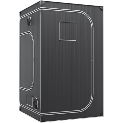 Mophorn 4x4 Grow Tent, 48'' x 48'' x 80'', High Reflective 2000D Mylar Hydroponic Growing Tent with Observation Window, Tool Bag, and Floor Tray for Indoor Plants