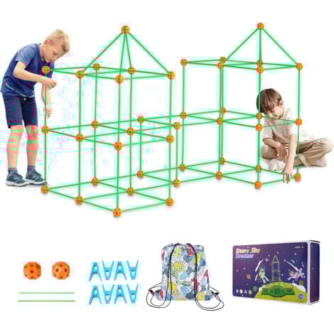 Fort Building Kit Castles Tunnels Tents 3D Play House Construction Toys For Chil