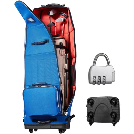 Mophorn Golf Travel Bag, Outdoors Soft-Sided Golf Travel Cover, Heavy Duty 1200D Polyester Oxford Wear-Resistant Waterproof, Padded Luggage Case with Wheels, Foldable Golf Club Storage Bag for Airline