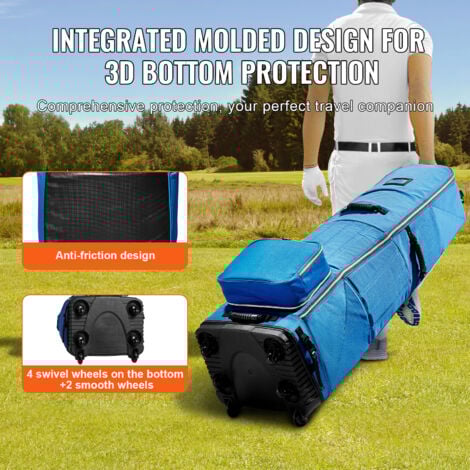 Mophorn Golf Travel Bag, Outdoors Soft-Sided Golf Travel Cover, Heavy Duty 1200D Polyester Oxford Wear-Resistant Waterproof, Padded Luggage Case with Wheels, Foldable Golf Club Storage Bag for Airline