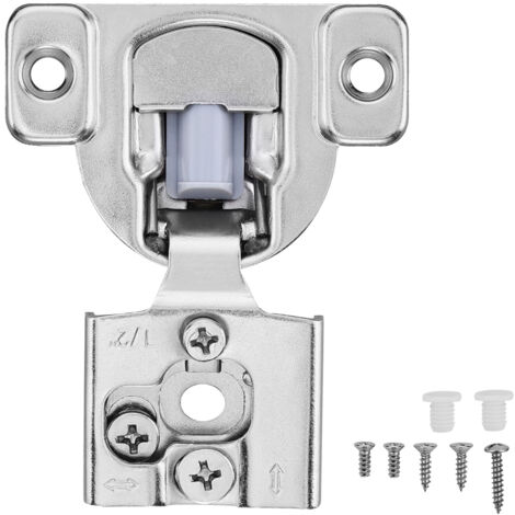 Mophorn Cabinet Hinges, 60-Pack Partial Overlay Kitchen Door Hinges, 105° Soft Close Concealed Cupboard Hinges for Framed Cabinets, Includes Mounting Screws