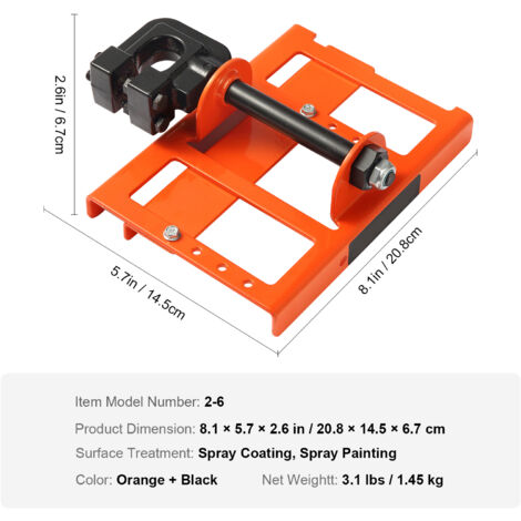 Mophorn Chainsaw Mill, Vertical Lumber Cutting Guide 2"-6" Width, Lightweight Cast Iron Portable Timber Milling Attachment for Builders and Woodworkers