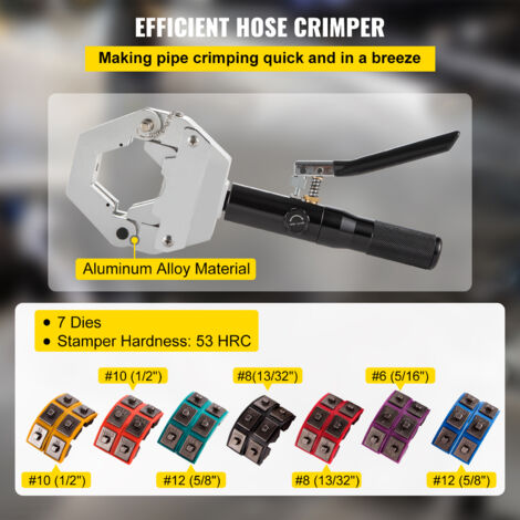 Mophorn 71500 Automotive A C Hydraulic Hose Crimper Handheld Crimping Tool Kit for Car Air Conditioner