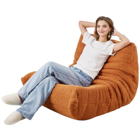 4ft Bean Bag Chair Cover  No Filler  For Adults, 400L Extra Large Premium Velvet Beanbag Cover Washable Without Filling Ultra Soft Triangular Lazy Sofa Gree