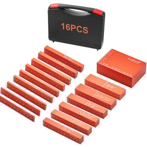 Setup Blocks Height Gauge Set, 15PCS Precision Aluminum Setup Bars For Router And Table Saw Accessories Woodworking Set Up