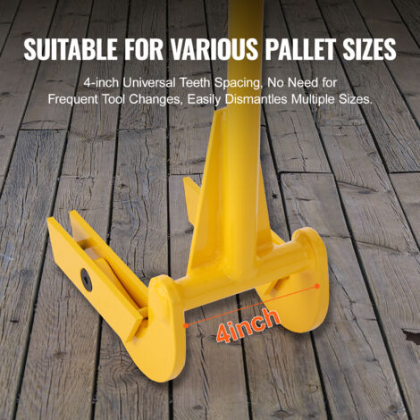 Mophorn Pallet Buster, 41-Inch Handle, 2000 lbs Weight Capacity, Q235 Carbon Steel, Heavy Duty Deck Wrecker Demolition Wood Pallet Tool Breaker Pry Bar Puller for Efficient and Effortless Board Remova