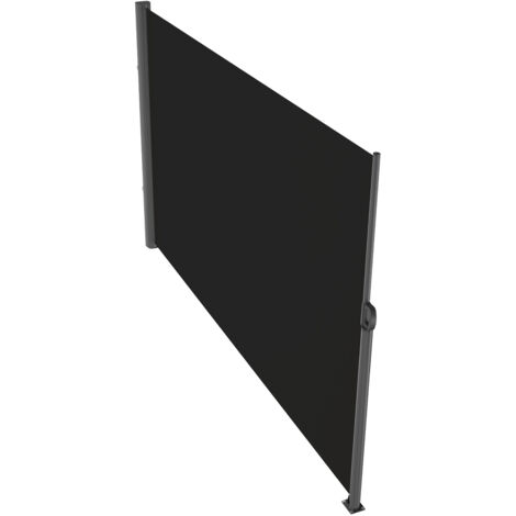Mophorn Retractable Side Awning, 63''x 118'' Aluminum Outdoor Privacy Screen, 280g Polyester Water-proof Retractable Patio Screen, UV 30+ Room Divider Wind Screen for Patio, Backyard, Balcony, Black