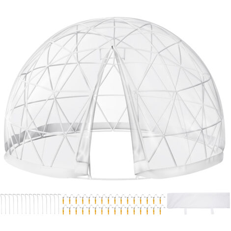 Mophorn Garden Dome 9.5ft Garden Dome Igloo Greenhouse Igloo Dome Geodesic Dome Outdoor Igloo Dome Greenhouse Dome With PVC Cover Geodesic Dome Kit for Greenhouse, Dining Camping, Outdoor Playhouse
