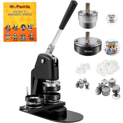 Button Maker Machine Multiple Sizes 1+1.25+2.25 Inch Pin Badge Maker