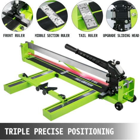 Mophorn 39-Inch Tile Cutter Manual Tile Score Cutter, with Tungsten Carbide Scoring Wheel Professional Vinyl Plank Cutter, Adjustable Laser Guide for  Precision Cutting Porcelain Ceramic Floor Tiles