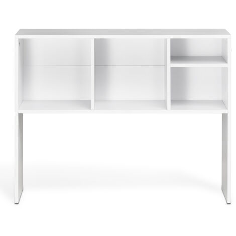 Mophorn 1-Tier Desktop Bookshelf, 37" x 9.4" x 28.7" White Storage Organizer, Wood Display Shelf with Anti-Slip Feet Pads for Office, Home & Dorm