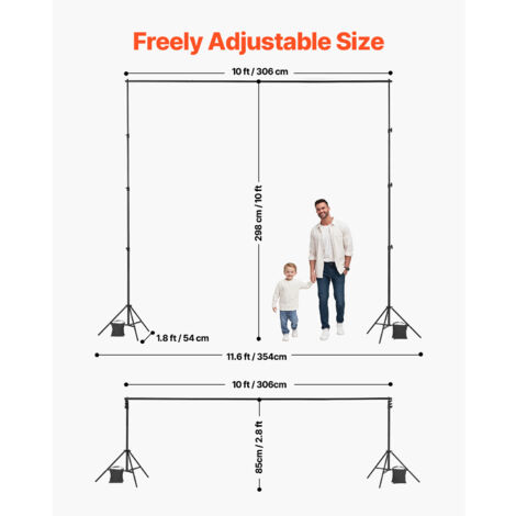 HYJ-INC 10 X 10Ft Photo Video Studio Heavy Duty Adjustable - View #11