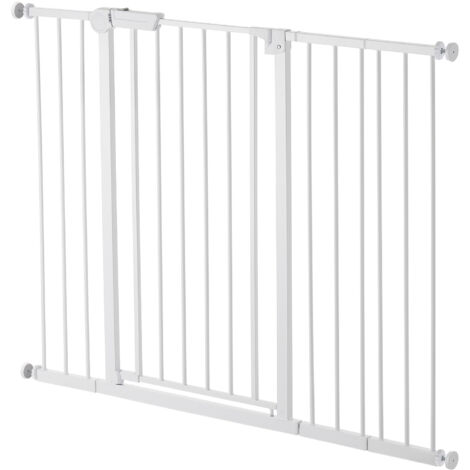 Mophorn Adjustable Baby Gate, 26-48 Inches Wide, 36 Inches Tall, Walk-Through Design for Child and Pet Safety, Pressure Mount with Wall Cups, One-Hand Operation, Suitable for Stairs and Doorways