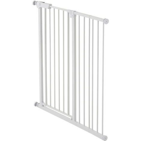 Mophorn Adjustable Baby Gate, 26-40 Inches Wide, 36 Inches Tall, Walk-Through Design for Child and Pet Safety, Pressure Mount with Wall Cups, One-Hand Operation, Suitable for Stairs and Doorways