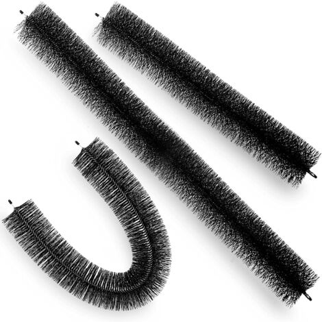 Mophorn Gutter Guard Brush, 15 FT Length, 4.33" Diameter Bristle Leaf Guard for 5" Gutters, Galvanized Steel Wire, Tool-Free DIY Installation to Block Debris