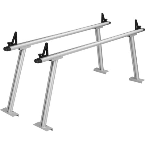 Mophorn Truck Rack, 800 lbs Capacity, 71"x31" Aluminum Ladder Rack for Truck with 8 Non-Drilling C-clamps, Heavy Duty Truck Bed Rack Two-Bar Set for Kayak, Surfboard, Lumber, Ladder