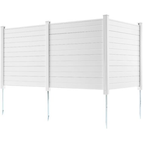 Mophorn Outdoor Privacy Screens, 50"x50" 3-Panel, PVC Fence for Pool, AC Units (3-Panel)