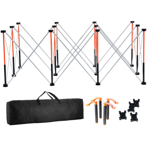 Mophorn Portable Folding Workstand, 1865 x 1261 mm Collapsible Bench, 2041 kg Load Capacity, Pre-Assembled Foldable Design with Storage Bag, Table Top Not Included, Ideal for Garage, Workshop