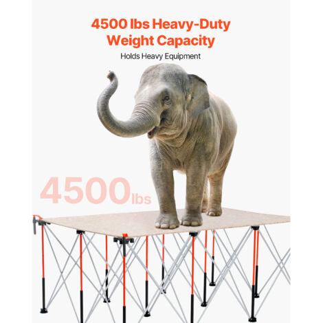 Mophorn Portable Folding Workstand, 1865 x 1261 mm Collapsible Bench, 2041 kg Load Capacity, Pre-Assembled Foldable Design with Storage Bag, Table Top Not Included, Ideal for Garage, Workshop