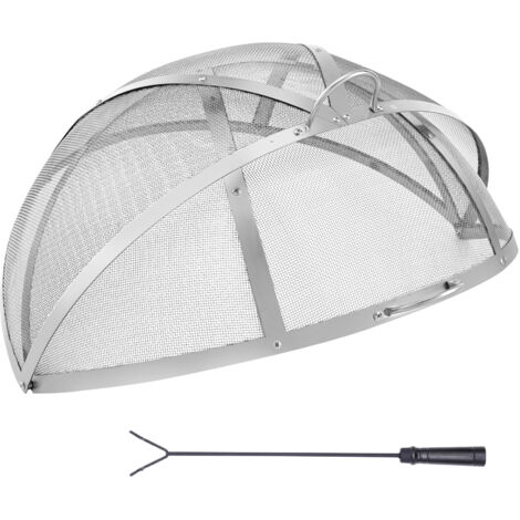 Mophorn Firepit Spark Screen Lid,914.4mm Diameter,Outdoor Firepit Ring Cover Round Accessories, Fire Pit Metal Cover,Easy-Opening Stainless Steel Fire Ring Covers for Outdoor Patio Fire Pits Backyard