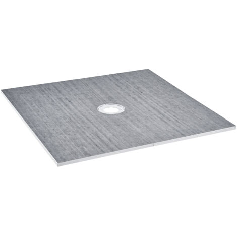 Mophorn Shower Curb Kit, 1828x1828mm Shower Pan Kit with 160mm Central Drain, Lightweight EPS Shower Installation Kits with 2 Waterproof Cloths, Shower Pan Slope Sticks Fit for Bathroom