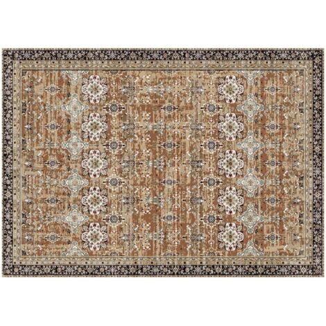 Mophorn Large Washable Area Rug, 9x12ft, Soft and Durable Carpet with Non-Slip Backing, Tear-Resistant Design for Indoor Use, Suitable for Bedrooms, Living Rooms, Kids' Rooms, Offices, Brown Green