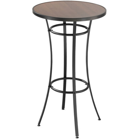 Mophorn Outdoor Round Bar Table, 23.7 in Counter Height Bistro Table, Patio Dining Table with Durable Top & Stable Metal Frame, Indoor High Top Pub Table for Compact Spaces, Kitchen