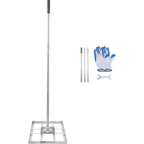 Mophorn Lawn Leveling Rake with 83.9-inch Handle, 48x10-inch Ground Plate, Durable Carbon Steel Construction, Adjustable Heights, Efficient Soil Leveling Tool for Gardens and Golf Courses (1/5)
