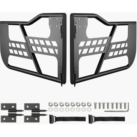 Mophorn Jeep Tube Doors, 2-Door, Hunting Style Tubular Design with Durable Hinges & OE Latch, Doors with Rubber Pads & Reinforced Steel Construction, Compatible with 2007-2018 Jeep Wrangler JK