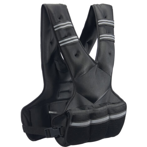 Mophorn Adjustable Weighted Vest, 20-32lb with 6 Ironsand Weights & Reflective Stripe, Body Weight Vest for Men & Women, Strength Training, Running, Jogging