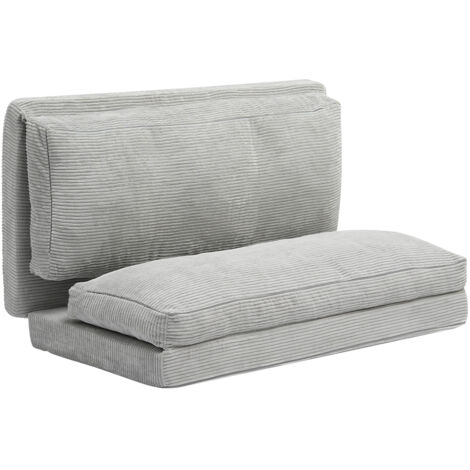Mophorn Folding Sofa Bed, 3-in-1 Foldable Couch Bed with Washable Cover, 25D High Density Memory Foam Convertible Sleeper Chair Bed, for Living Room, Bedroom, Guest, Light Grey (Full), Space-Saving