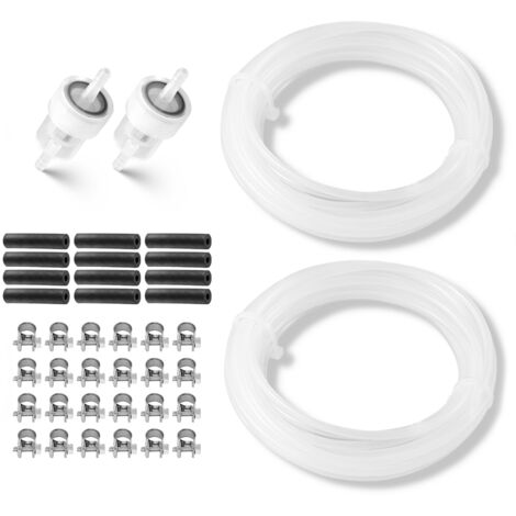 Mophorn Fuel Pipe Hose Line Kit, 196.9″ Diesel Heater Fuel Line Kit with Replaceable Lines, Filters, Clips & Hoses, Tank Accessories for 2KW 5KW 8KW Parking Heaters