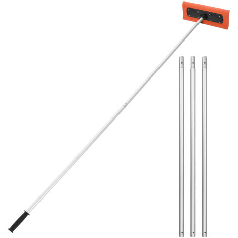 Mophorn Snow Roof Rake, 17.7 in Foam Blade, 7.3-18.4 ft Adjustable Roof Snow Scraper with Extension Tubes & Non-Slip Handle, Lightweight Tool for Clearing Snow, Leaves, and Debris (1/5)