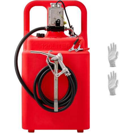 Mophorn 32-Gallon Portable Fuel Tank with 12V DC Electric Pump, 15 GPM Flow Rate, 13 ft Hose, and Aluminum Manual Nozzle for Gasoline, Diesel, Motorboats, and ATVs