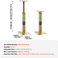 Basement Floor Jack - 11-16 Inch Adjustable Height, 6000 Lbs Capacity For House Leveling & Temporary Support