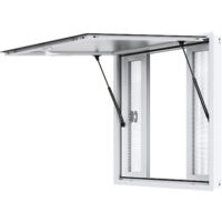 Mophorn Concession Window 36"x36", Aluminum Alloy Food Truck Service Window with 4 Horizontal Sliding Windows & Awning Door & Drag Hook, Up to 85 Degrees Serving Window for Food Truck Concession Trail