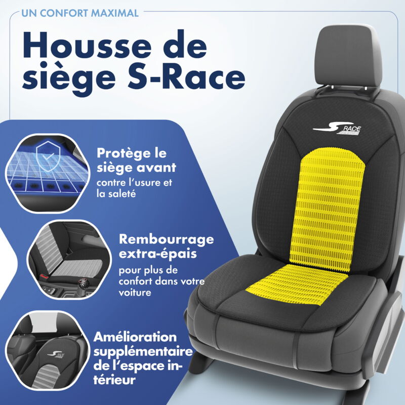 Housse De Selle Hilason Antidérapante Avec Poignée Et Coussin – Jaune