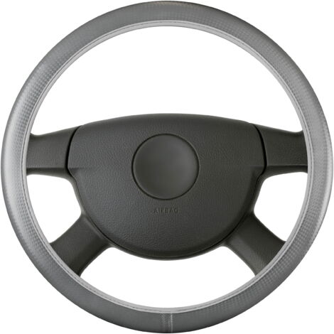 Housse de volant Soft Grip Carbon - 38 cm gris (1/5)