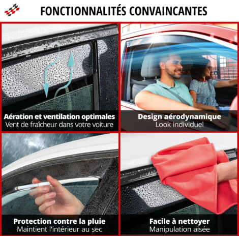 Déflecteurs De Vent WALSER Compatibles Nissan Qashqai 3 (04/2021-aujourd'hui) - 4 Pièces Avant Et Arrière