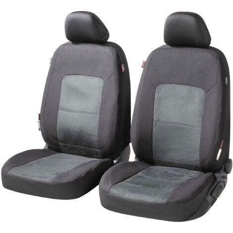 ZIPP IT Premium Housse de sièges Ellington pour deux sièges avant avec système de fermeture éclair noir/gris
